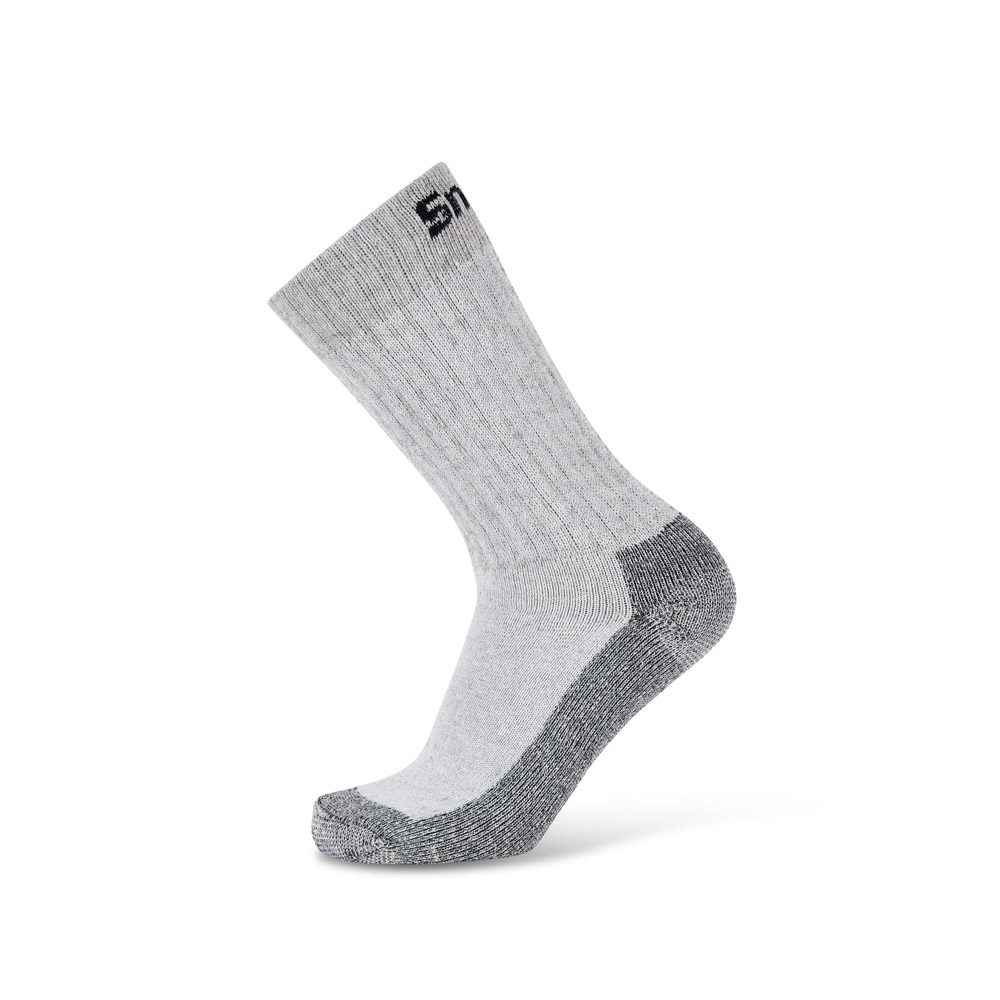 Cotton Crew Socks Grey Size L UK 6-11 EUR 39-45