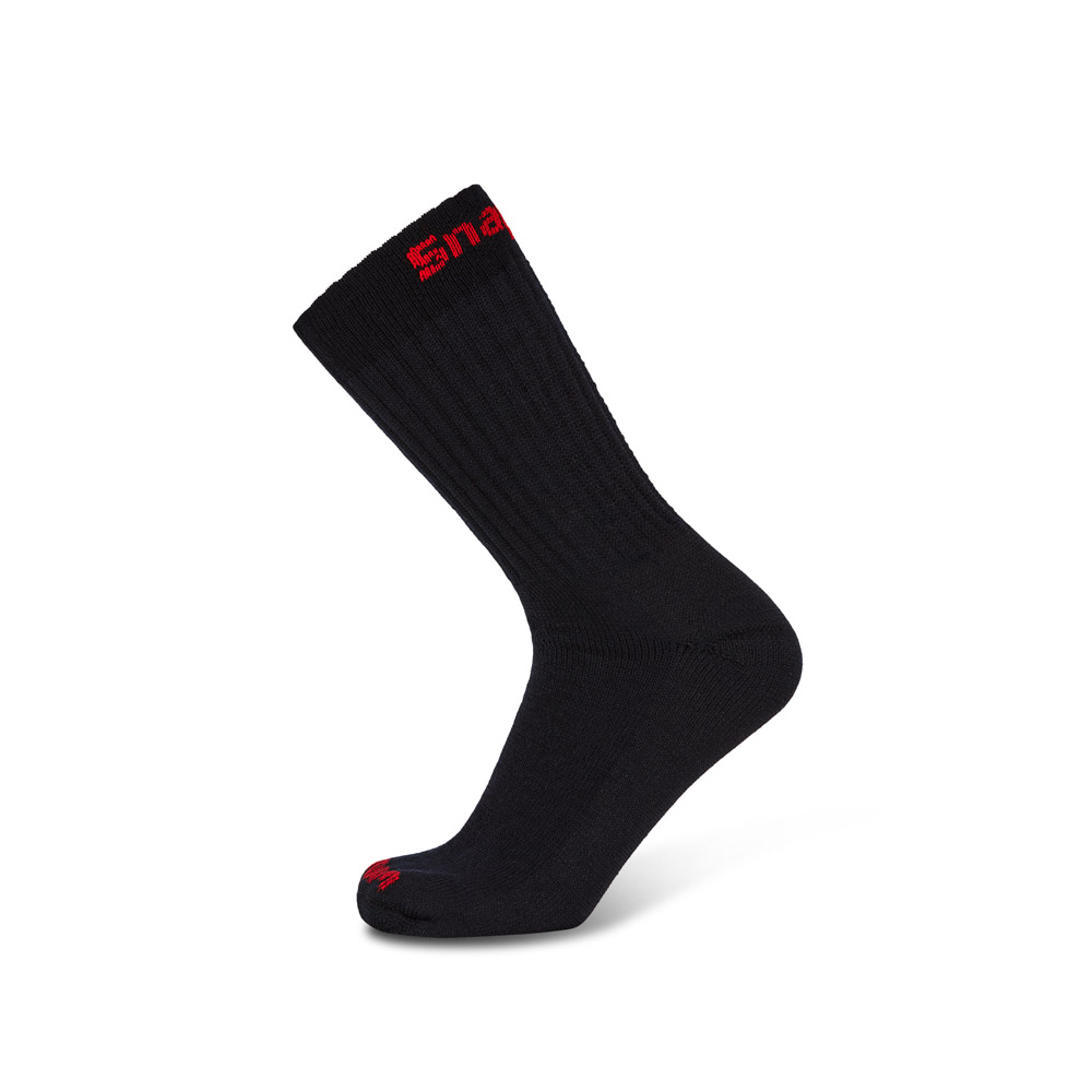Merino Crew Socks Black Size L UK 6-11 EUR 39-45