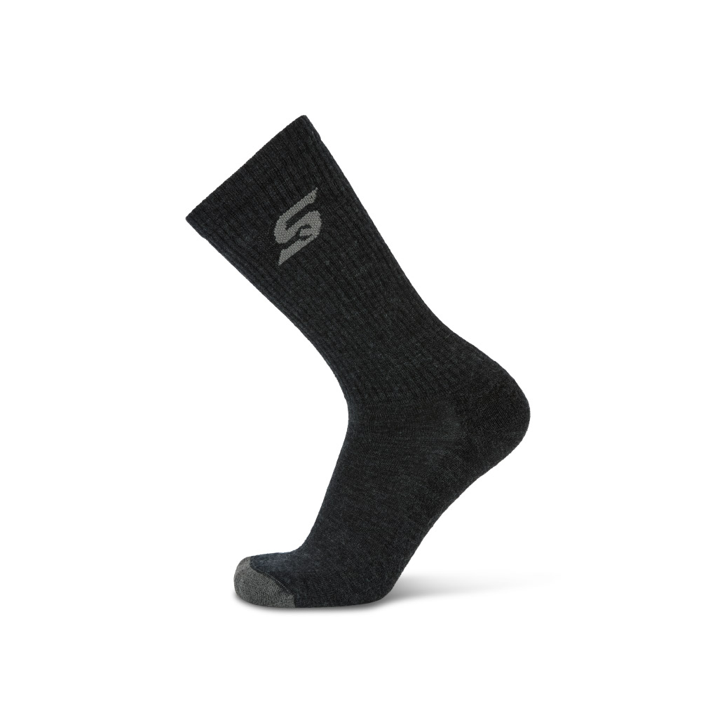 Merino Crew Socks Charcoal Size L UK 6-11 EUR 39-45